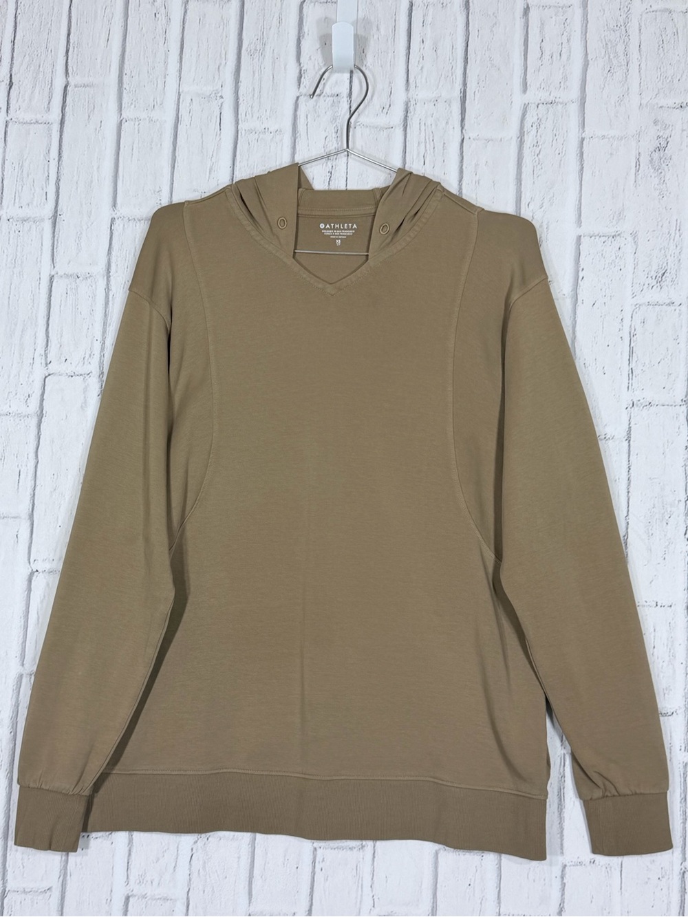 🤎 Athleta Uptempo V-Neck Pullover Hoodie Brown XS